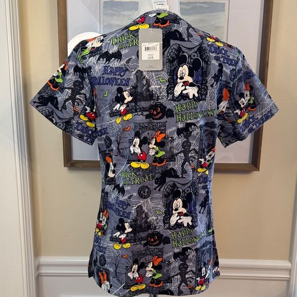 Disney Halloween Mickey Mouse Scrub Top - Picture 5 of 6